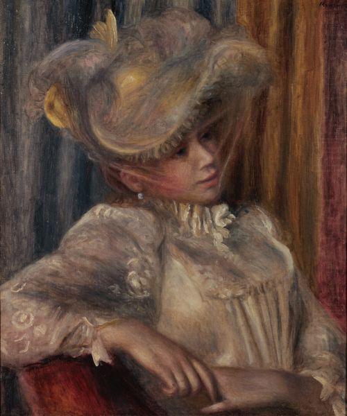 Woman with a Hat, Pierre-Auguste Renoir